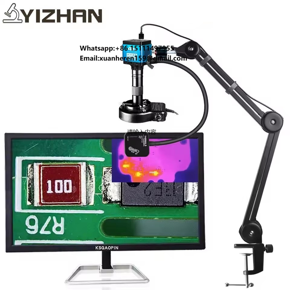 Electronics Repair Images - YIZHAN 4K 顕微鏡カメラ 300X レンズサーマルイメージャーイメージング 256*192